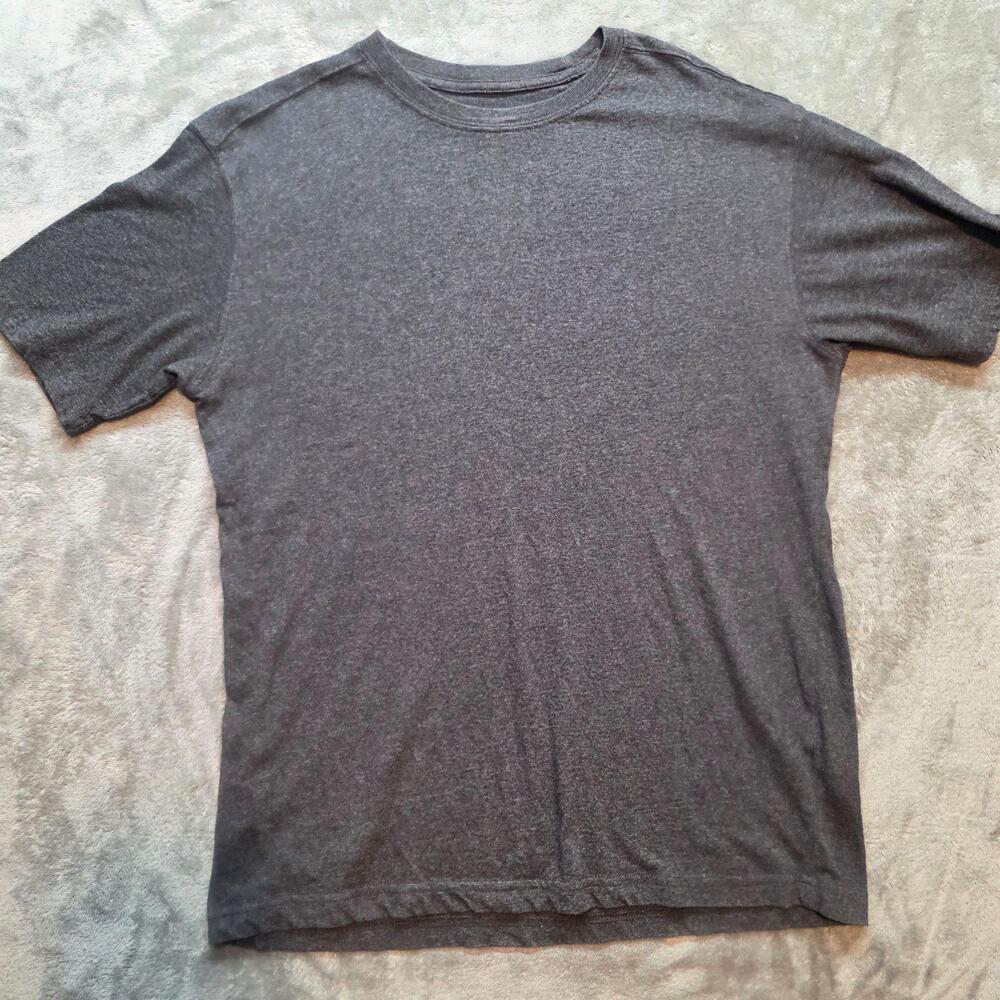 Blue Mountain Shirt Mens M Gray Tagless Crew Neck Basic Jersey Casual T-Shirt